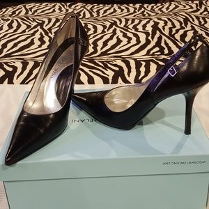 Black high heel shoes